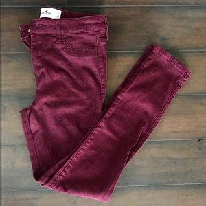 Hollister maroon skinny jean